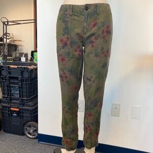 Anthropologie Sanctuary Floral Linen/Rayon Jogger Casual Pants Size 27